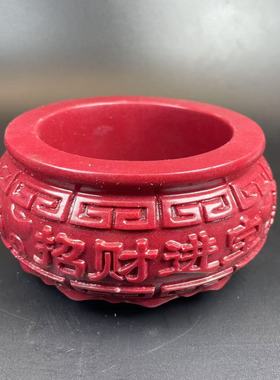 朱砂紫金砂貔貅聚宝盆摆件