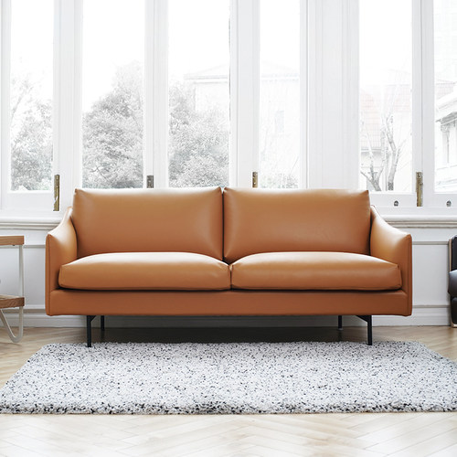 失物招领家具 线形色柔语沙发 简约北欧日式单双三人轻奢皮革沙发