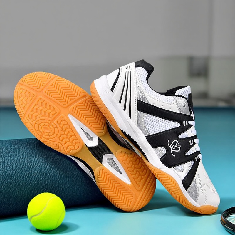 2025外贸男女情侣款专业乒乓球鞋网面防滑耐磨减震室外运动鞋