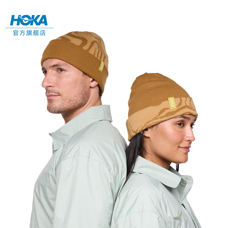 HOKA户外运动无檐帽保暖