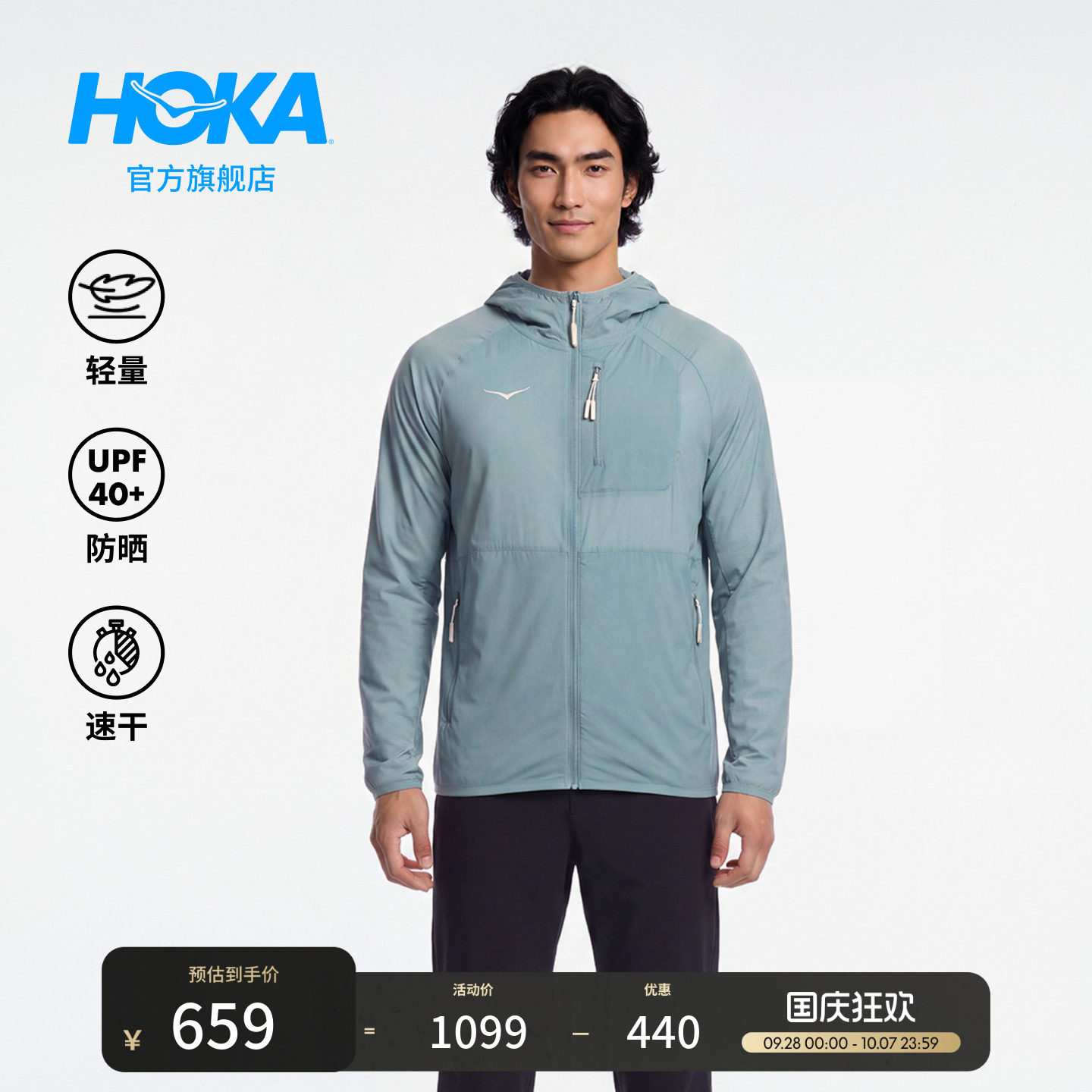 HOKA轻量便携透气皮肤衣图片