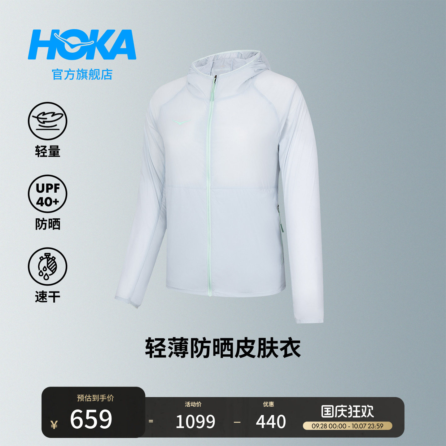 HOKA轻量便携透气皮肤衣图片