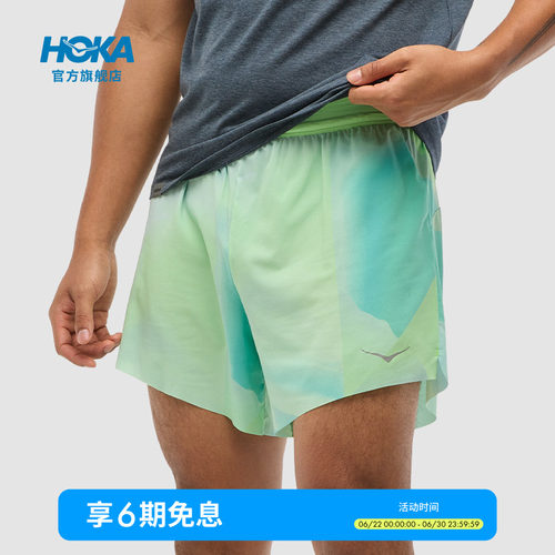 HOKA男款5英寸运动短裤干爽舒适