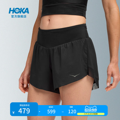 HOKA跑步超轻4英寸短裤