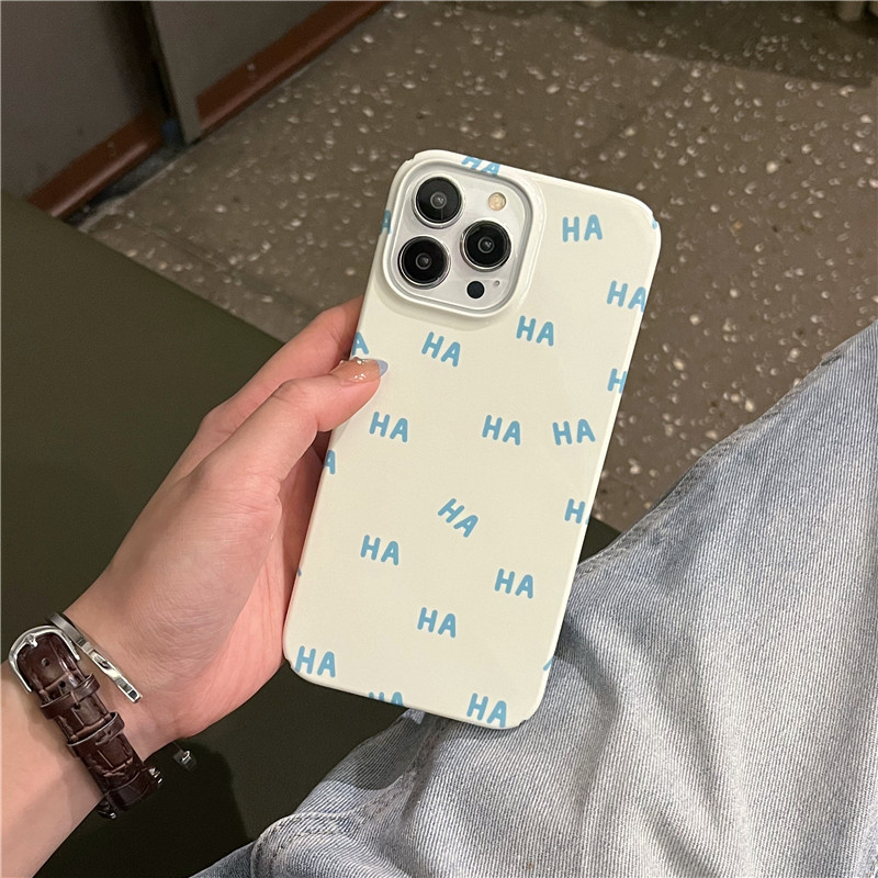 简约HAHA适用苹果15promax手机壳iphone14小米13华为mate60菲林壳11套xr全包防摔xs情侣78plus个性可爱卡通怎么看?
