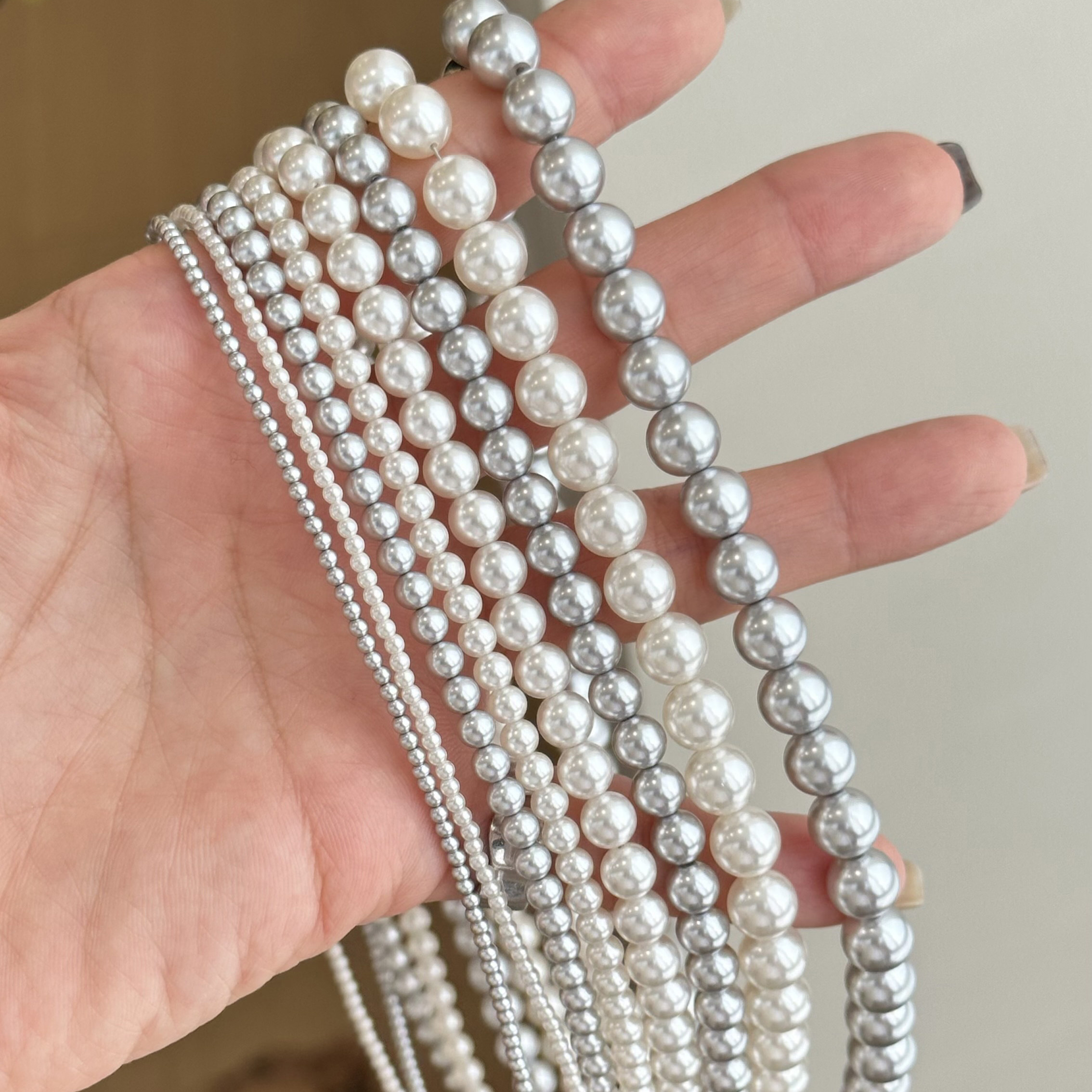 MISS JOJO韩国ins风时尚简约百搭气质女银白灰满圈珠珠项链,饰品/流行首饰/时尚饰品新,银饰项链,淘宝优惠券,粉丝福利购,淘宝优惠卷