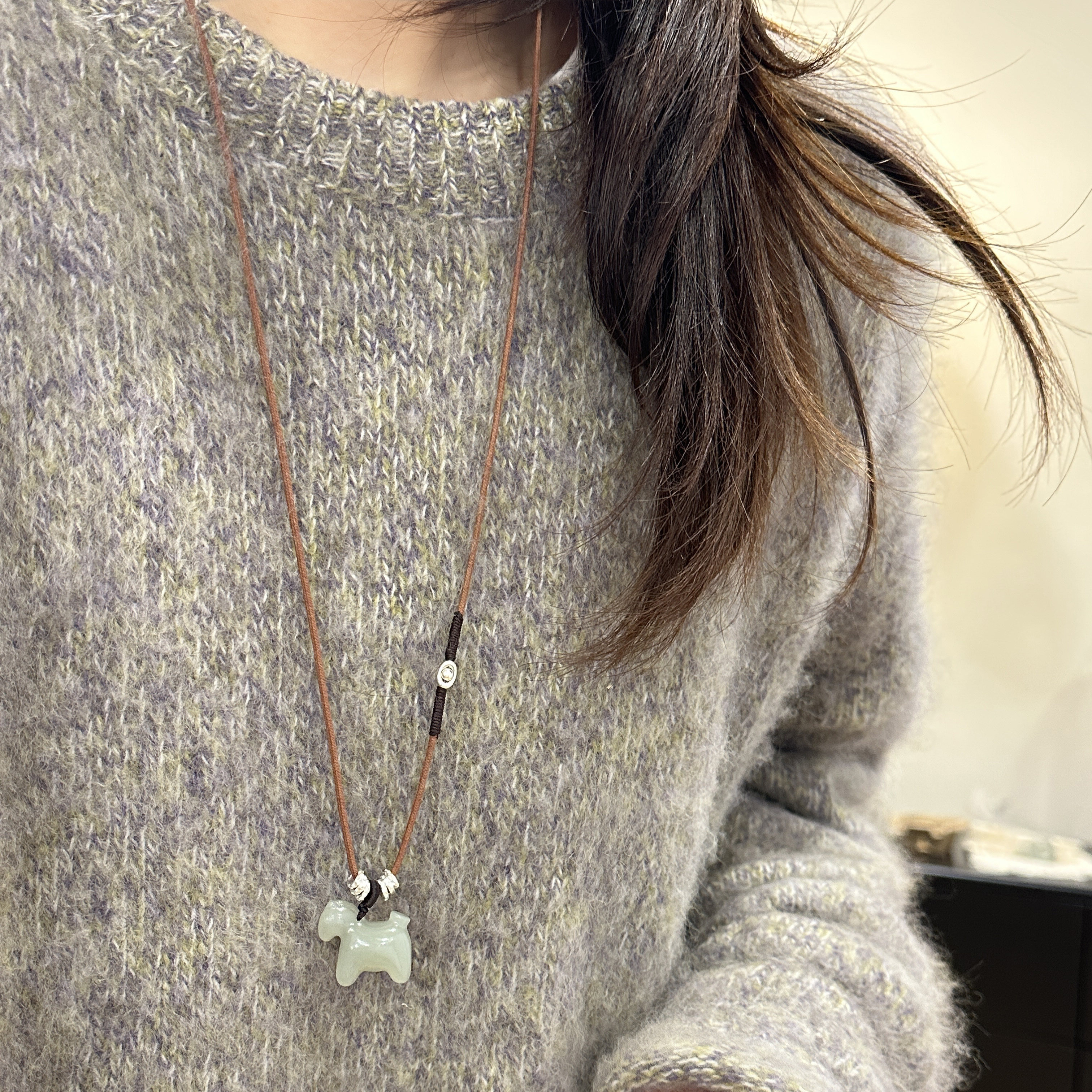 MISS JOJO原创设计时尚简约百搭气质女小马编绳银项链 3988,淘宝优惠券,粉丝福利购,淘宝优惠卷