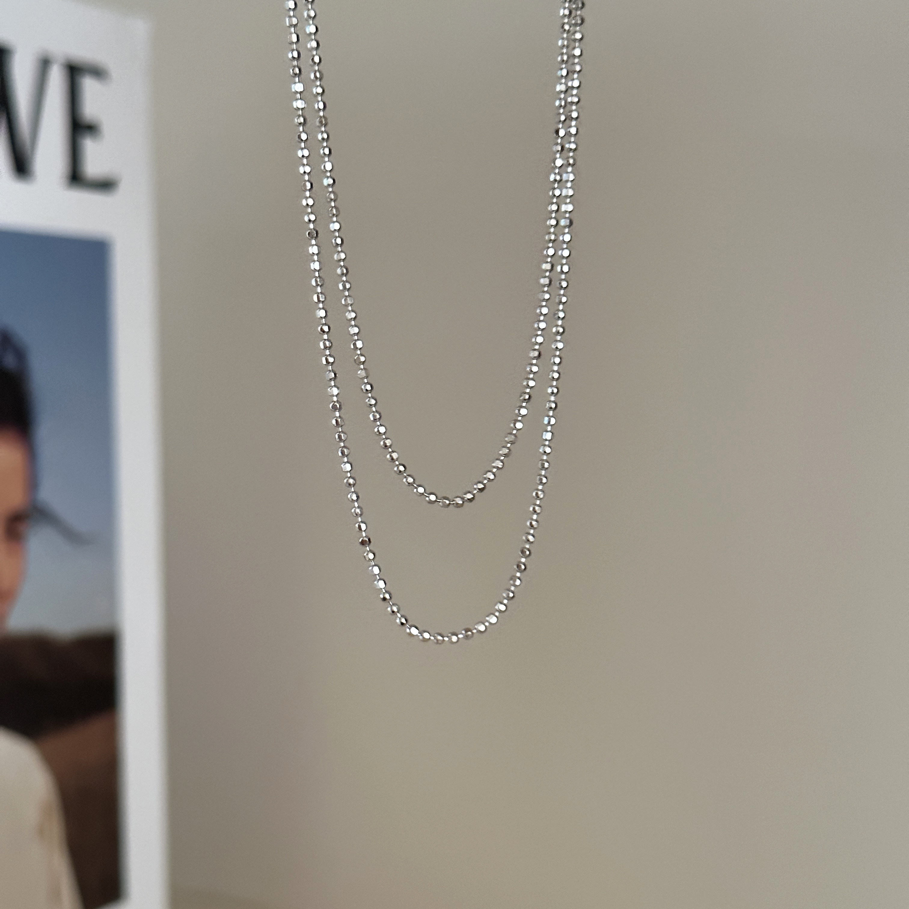 MISS JOJO原创设计时尚简约气质女电白小方块车花银项链,饰品/流行首饰/时尚饰品新,银饰项链,淘宝优惠券,粉丝福利购,淘宝优惠卷