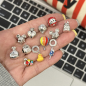 MISSJOJO 原创设计简约时尚 百搭多种素蛇骨手链串珠S925纯银吊坠