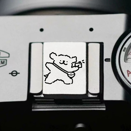 【来图定制】适用富士/佳能/尼康/索尼相机金热靴盖快门定制