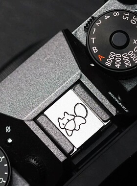 相机配件x100v金属热靴盖快门按钮适用于xs20/xt5/xt30热靴装饰盖