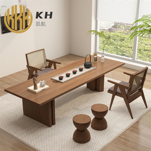 新中式 实木沙发椅设计师创意阳台休闲椅客厅会客洽谈饮茶桌椅组合
