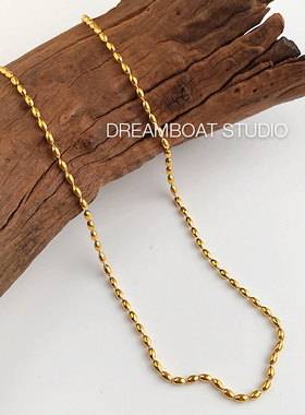 DREAMBOAT 钛钢米粒金珠项链女颈链简约欧美小众ins冷淡风锁骨链