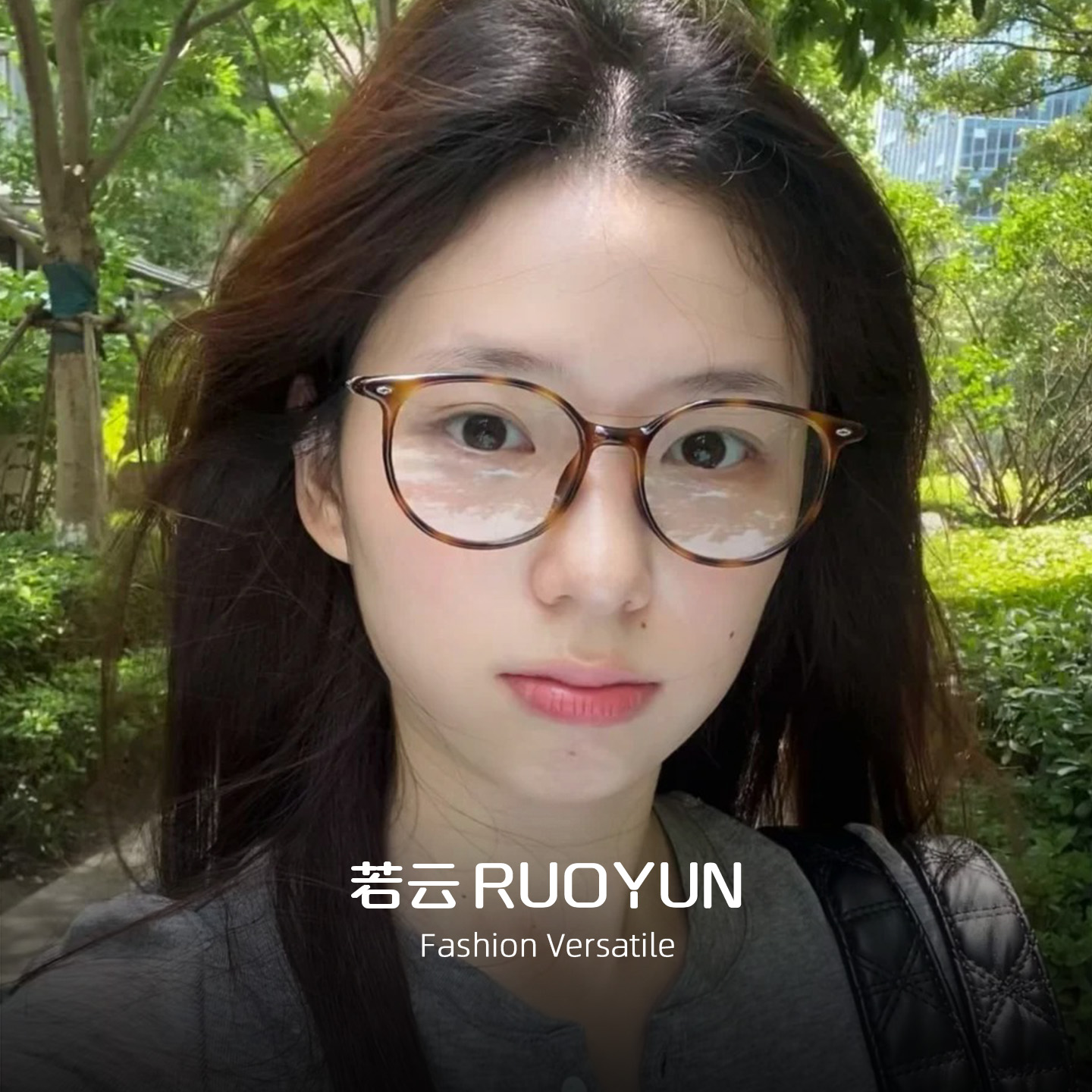 复古玳瑁色眼镜框女可配近视高度数防蓝光圆框素颜方圆脸眼睛镜架