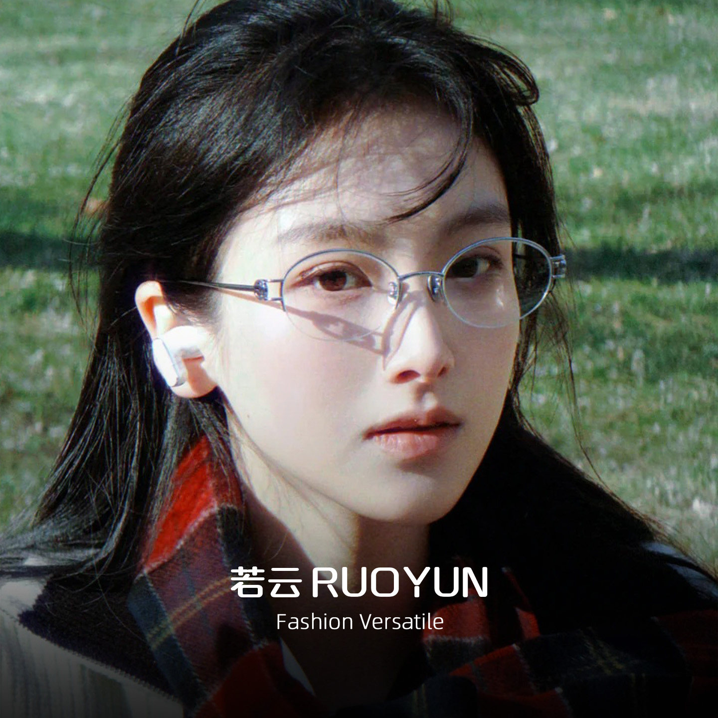 纯钛半框眼镜架女小众超轻椭圆框近视可配度数文艺素颜防蓝光镜框