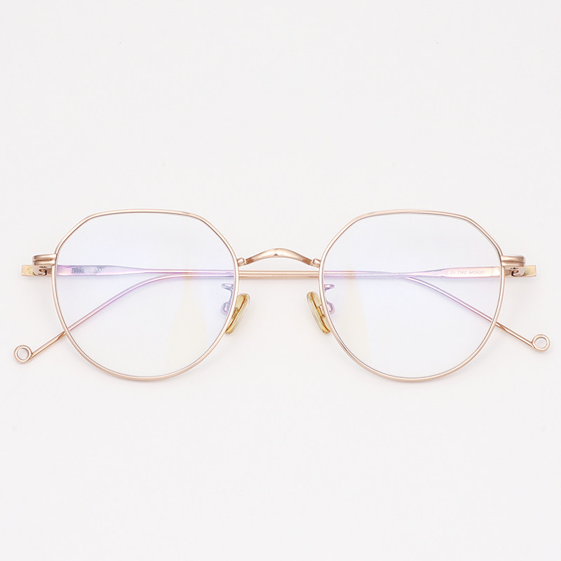 纯钛近视眼镜女超轻金丝素颜镜框女防辐射抗蓝光平光镜可配有度数