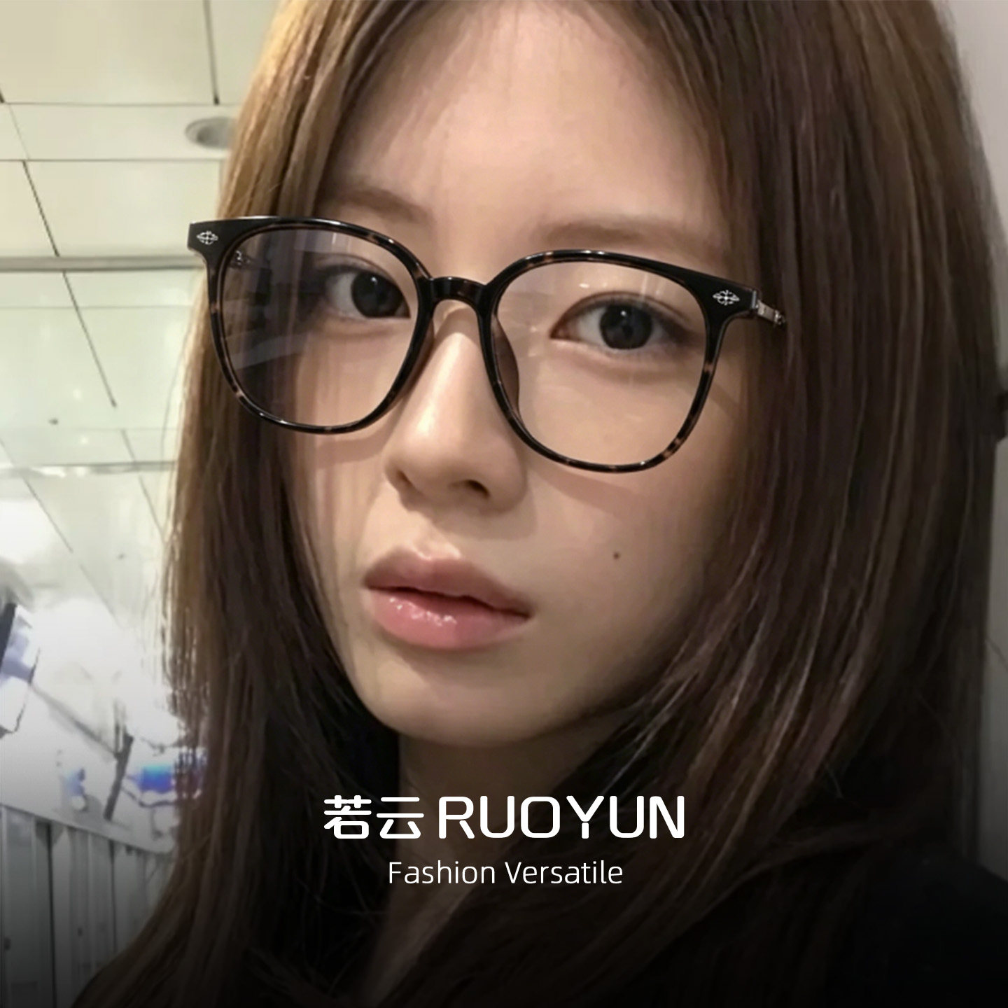 超轻复古玳瑁方框眼镜女大框显脸小可配度数防蓝光素颜近视眼镜
