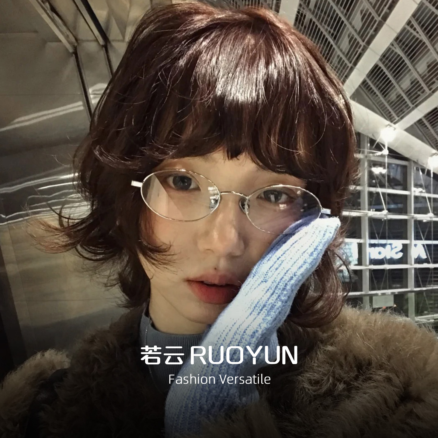 老钱风超轻椭圆银框女素颜神器近视可配高度数小框防蓝光钛架眼镜