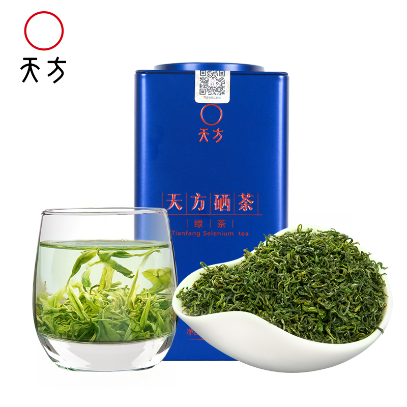 2023新茶天方硒茶明前特级高山清香型云雾绿茶安徽春茶罐装200g