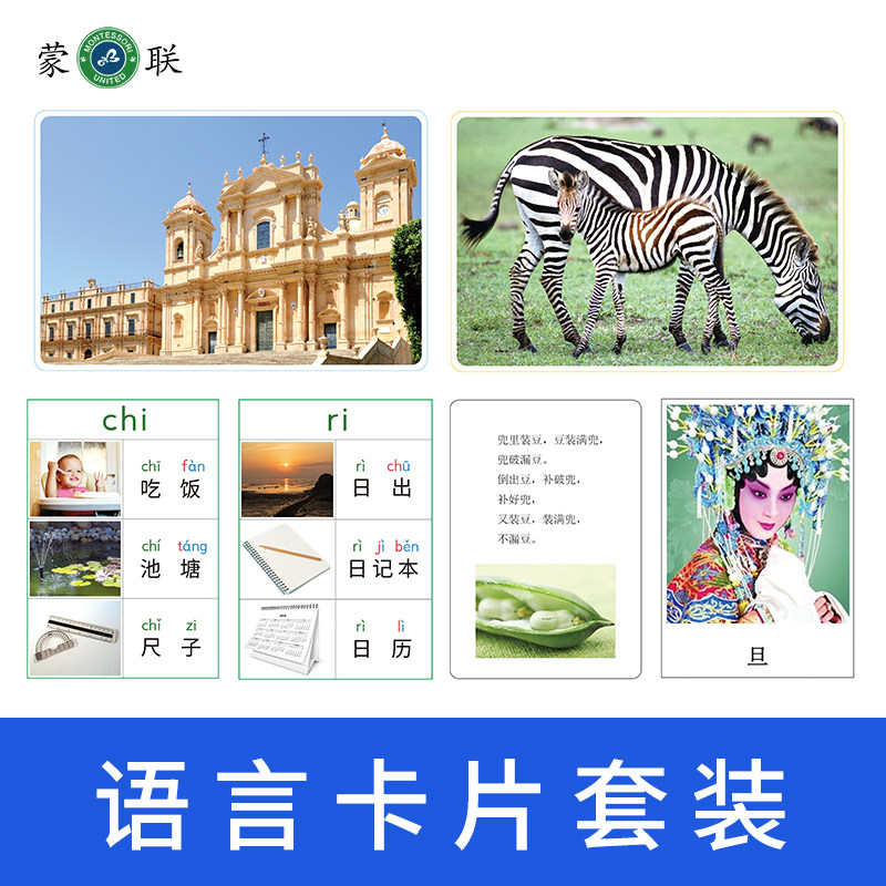 蒙台梭利语言教具蒙氏语言卡片蒙特梭利语言新品中国蒙台梭利协会