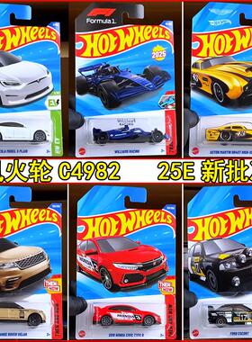 25E风火轮Hotwheels C4982火辣小跑车特斯拉路虎揽胜本田思域
