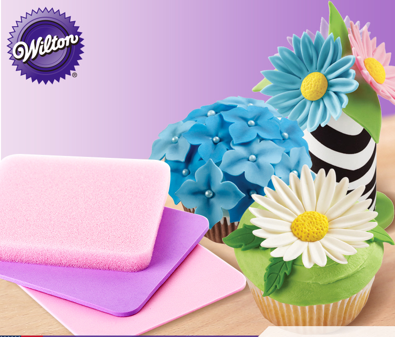 烘焙工具 美国惠尔通wilton 翻糖工具 糖花海绵垫3件套