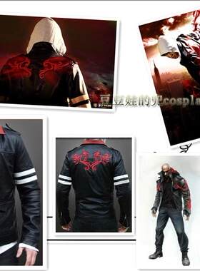 cosplay动漫游戏虐杀原型原形COS A哥夹克皮衣外套免邮定制