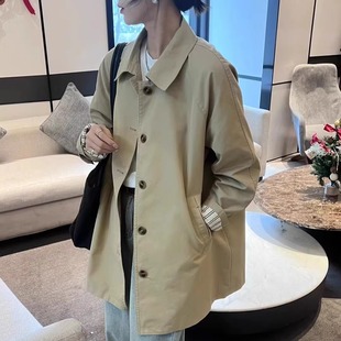 卡其色风衣外套女2025年秋季新款韩版高级感宽松中长款休闲上衣女