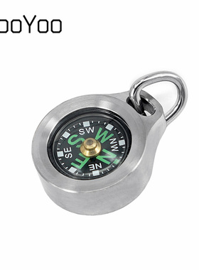 CooYoo CPS1钛合金/铜迷你指南针户外指北针罗盘便携野营夜光防水