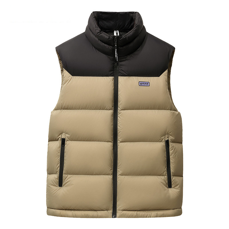 [100+ 채워진 다운] 덕다운 조끼 남성 겉옷 2024 겨울 신상품 두꺼운 남성 조끼 라이너