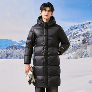 【豆家】撤标撤柜！2025秋冬新款男女同款恒温锁绒长款黑金羽绒服
