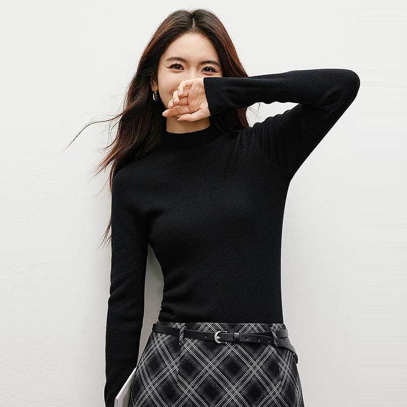 一线撤标撤柜秋冬季女士新款纯色高端内搭打底外穿中领长袖针织衫,女装/女士精品,毛针织衫,淘宝优惠券,粉丝福利购,淘宝优惠卷