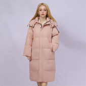 雅家 韩版 撤标撤柜 2025秋冬女新款 时尚 宽松过膝中长款 羽绒服