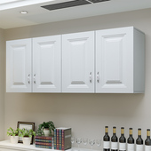 好木时尚 简欧简约阳台实木吊柜厨房壁柜墙上储物柜定制挂柜墙壁柜