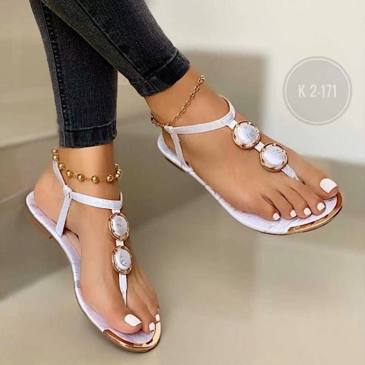 2026 roman women flat sandals big size 43女夹趾平跟大码凉鞋