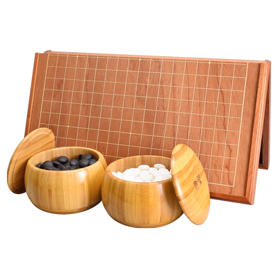 御圣围棋棋盘套装云南云子棋子带棋盘罐子标准19线折叠式木棋盘