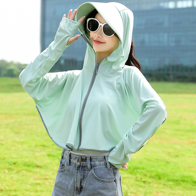 斗篷防晒衣女新款夏季披风外套带帽防晒服冰丝长袖仙女防晒衫