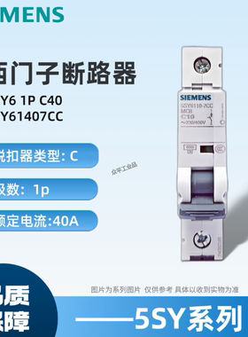 西门子微型断路器5SY61407CC 空开5SY6140-7CC 5SY6 1P C40A