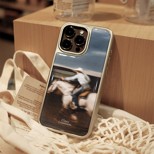 策马适用于苹果iphone17promax滴胶透明背卡手机壳16promax防摔创意15PRO/14新款原创
