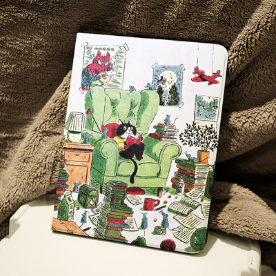 不抓老鼠的猫ins风ipad保护套2024带笔槽款10.2平板壳mini6全包防摔12.9寸air6适用于苹果ipadpro11寸