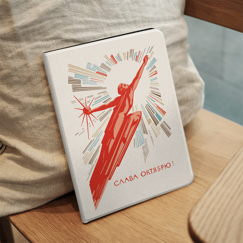 飞向太空 苏联复古插画ipad保护套2024带笔槽款10.2平板壳mini6全包防摔12.9寸air6适用于苹果ipadpro11寸