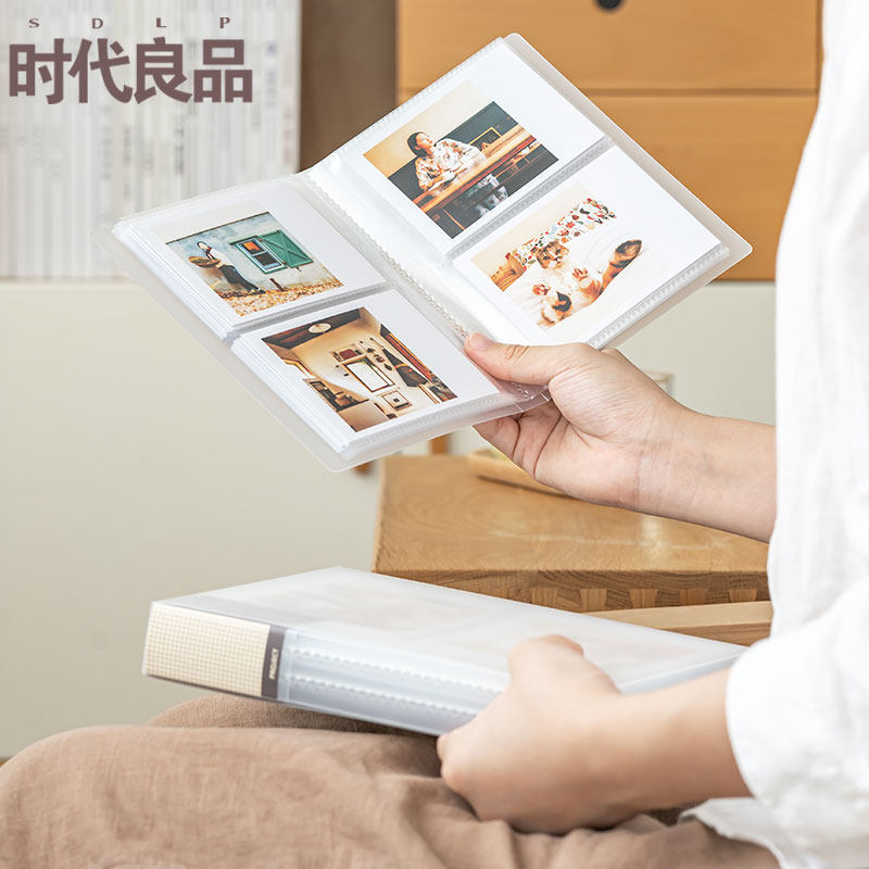 简约大容量6寸相册透明插页式卡片明信片收纳集册六寸ins风纪念册