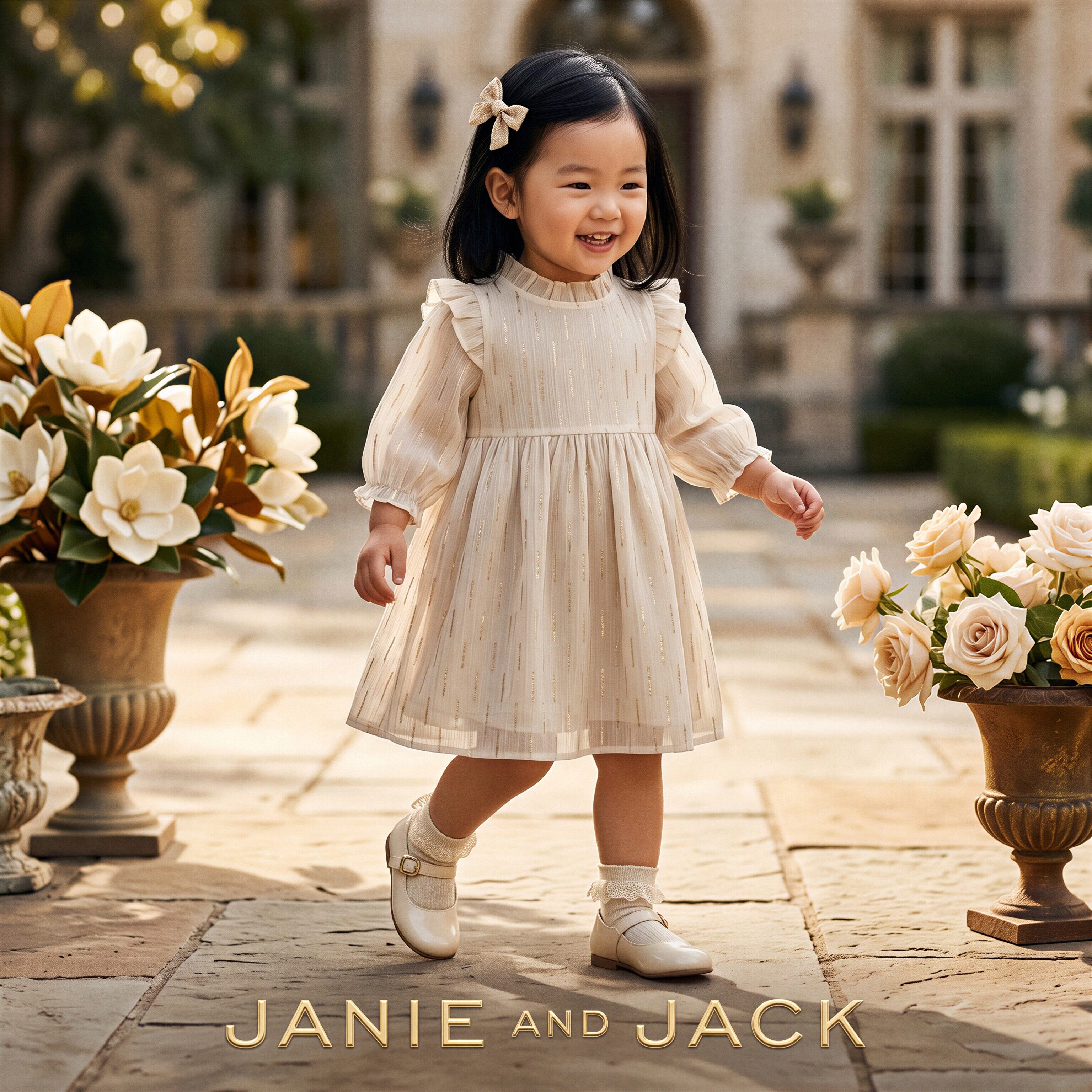 JANIEANDJACK女童春秋连衣裙