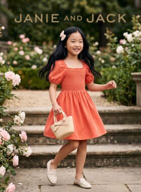 JANIEANDJACK女童灯芯绒连衣裙