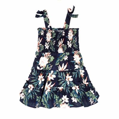 蝴蝶结吊带全棉蓬蓬连衣公主裙