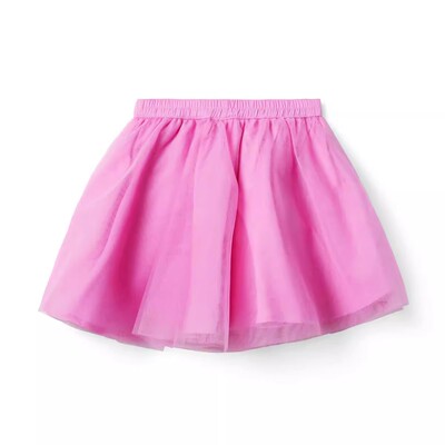 夏季粉色女童蓬蓬纱半身裙