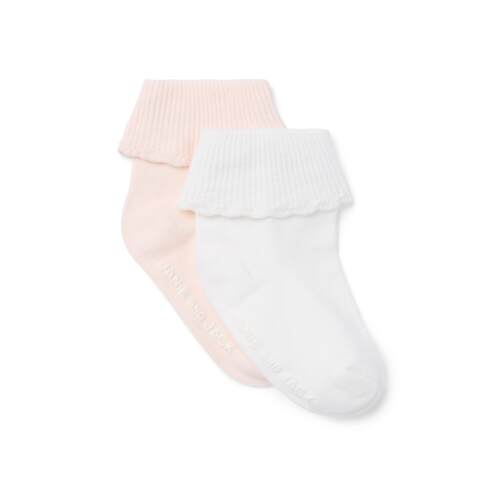 粉色和白色可爱的小宝宝袜子