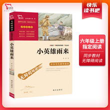 书籍无障碍阅读人教版 12岁儿童文学红色读物 小英雄雨来书原著完整版 小学生四年级课外书阅读正版 必读六年级管桦著红色经典