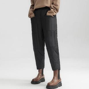 保暖显瘦裤 女宽松休闲百搭时尚 子秋冬防寒抗寒运动 羽绒裤 2025新款