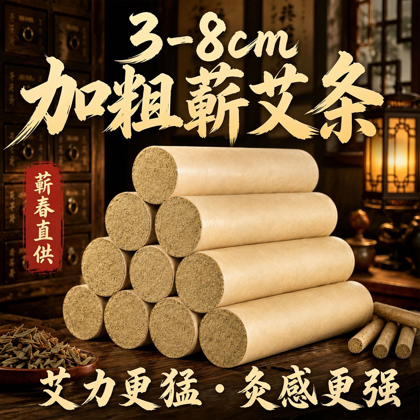雷火灸加粗大艾条345678cm艾灸条蕲春艾草艾绒纯艾官方旗舰店正品